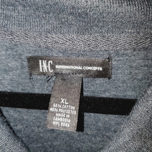 INC NWT Lightweight Long Sleeve Shawl Neck Sweater Grey 265 - Picture 6 of 6